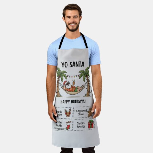 Yo Santa Funny Summer Christmas Tropical Holiday Schort (Gedragen)
