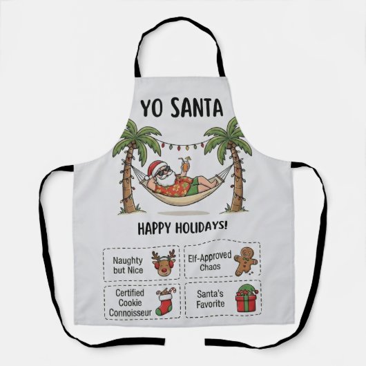 Yo Santa Funny Summer Christmas Tropical Holiday Schort (Voorkant)
