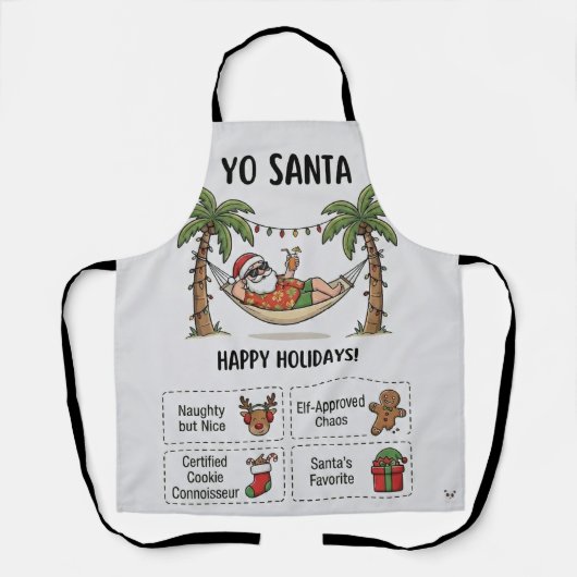 Yo Santa Funny Summer Christmas Tropical Holiday Schort (Voorkant)