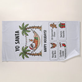 Yo Santa Funny Summer Christmas Tropical Holiday Strandlaken