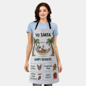 Yo Santa Grappige Zomer Kerst Tropisch Vakantie Schort (Gedragen)
