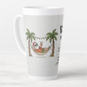 Yo Santa Grappige Zomer Kerstmis Gelukkige Feestda Latte Mok (Linkerhoek)