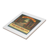 YO-SEMI-TE-etiket van fruitkratten Tegeltje (Zijkant)