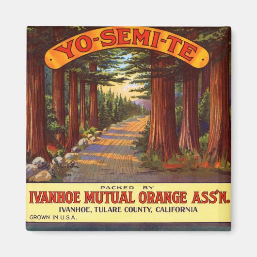  "Yo-Semi-Te" Oranje label Magneet (Voorkant)