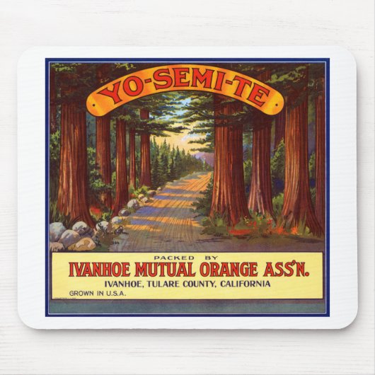  "Yo-Semi-Te" Oranje label Muismat (Voorkant)