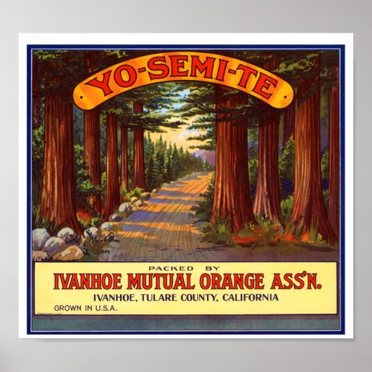"Yo-Semi-Te" Oranje label Poster (Voorkant)