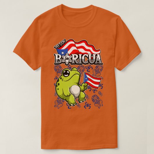 Yo Soy Boricua Puerto Rico Animals Coqui Frog T-shirt (Design voorkant)