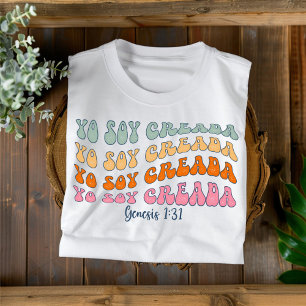 Yo Soy Creada Verdrietig Christelijk Spaans T-shir T-shirt