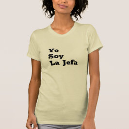 Yo Soy La Jefa/ik ben de baas: Ringer T loopt klei T-shirt