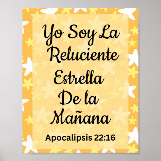 Yo Soy La Luciente Estrella de la Mañana Poster. Poster (Voorkant)