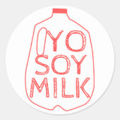 Yo Soy Milk Ronde Sticker (Voorkant)