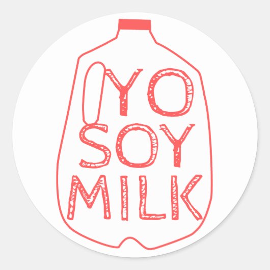 Yo Soy Milk Ronde Sticker (Voorkant)