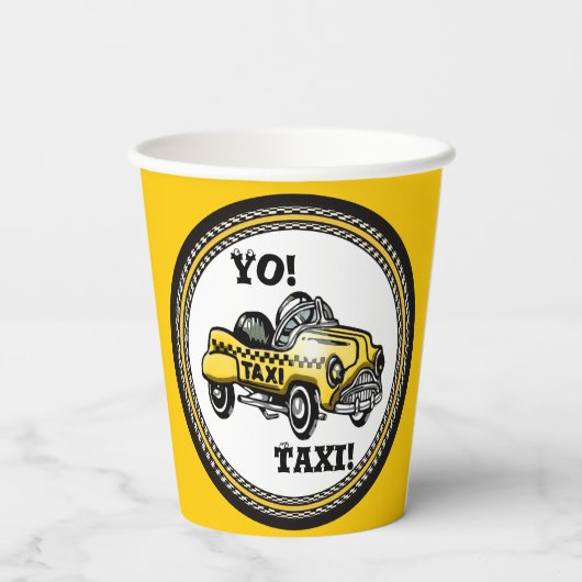 Yo! Taxi! Papieren Bekers (Achterkant)