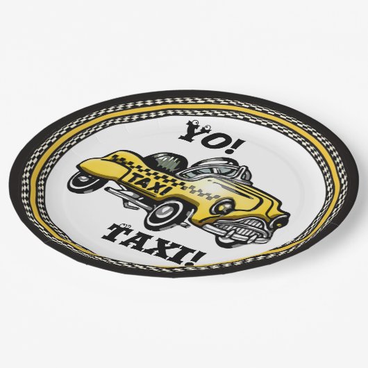 Yo! Taxi! Papieren Bordje (Gekanteld)