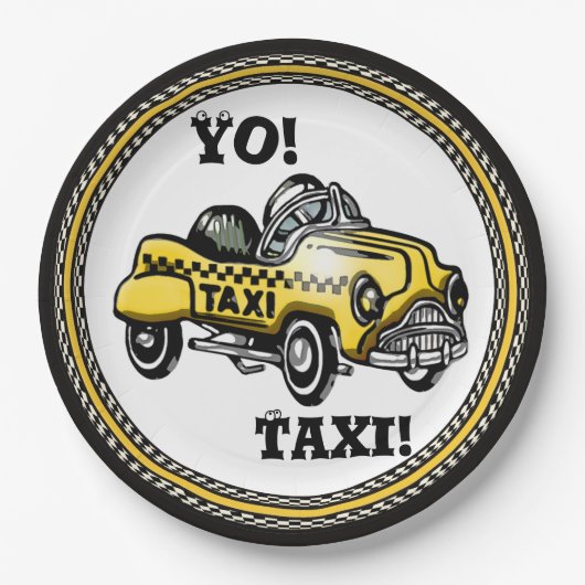 Yo! Taxi! Papieren Bordje (Voorkant)