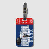 YO TRUMP DESANTIS 2024 Whitehouse Ultra MAGA Bagagelabel (Voorkant (verticaal))