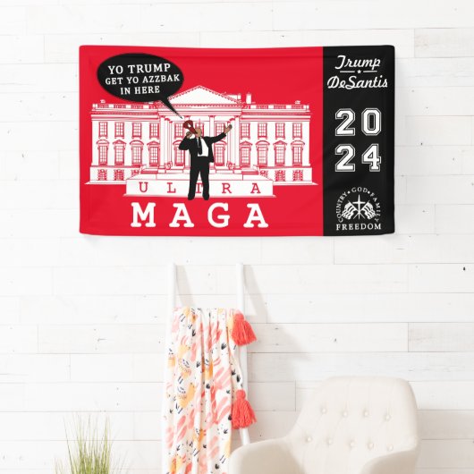 YO TRUMP DESANTIS 2024 Whitehouse Ultra MAGA Spandoek (Insitu)