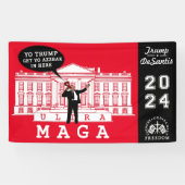 YO TRUMP DESANTIS 2024 Whitehouse Ultra MAGA Spandoek (Horizontaal)