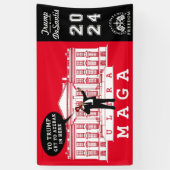 YO TRUMP DESANTIS 2024 Whitehouse Ultra MAGA Spandoek (Verticaal)