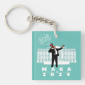 YO TRUMP GEHEIME DIENST SLEUTELHANGER (Voorkant)