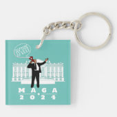 YO TRUMP GEHEIME DIENST SLEUTELHANGER (Achterkant)