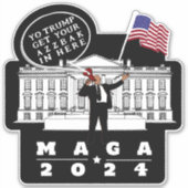 YO TRUMP LIJFWACHT STICKER (Voorkant)