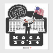 YO TRUMP LIJFWACHT STICKER (Vel)