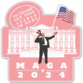 YO TRUMP LIJFWACHT STICKER (Voorkant)