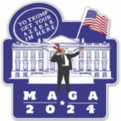 YO TRUMP LIJFWACHT STICKER (Voorkant)