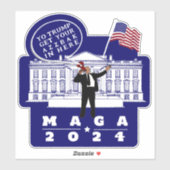 YO TRUMP LIJFWACHT STICKER (Vel)