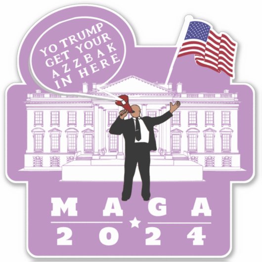 YO TRUMP SECRET SERVICE MAN STICKER (Voorkant)
