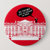 YO TRUMP - WHITEHOUSE RONDE BUTTON 4,0 CM (Voorkant)