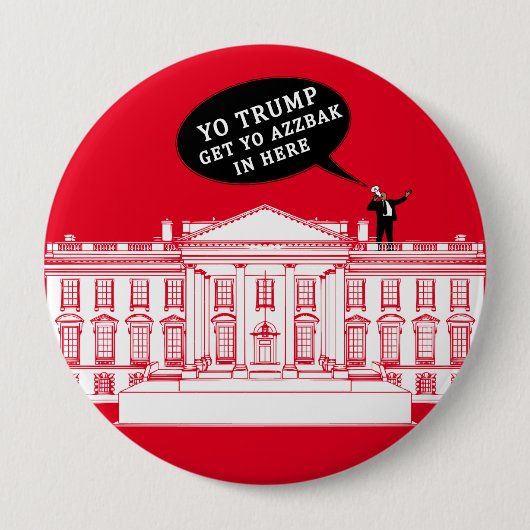 YO TRUMP - WHITEHOUSE RONDE BUTTON 4,0 CM (Voorkant)