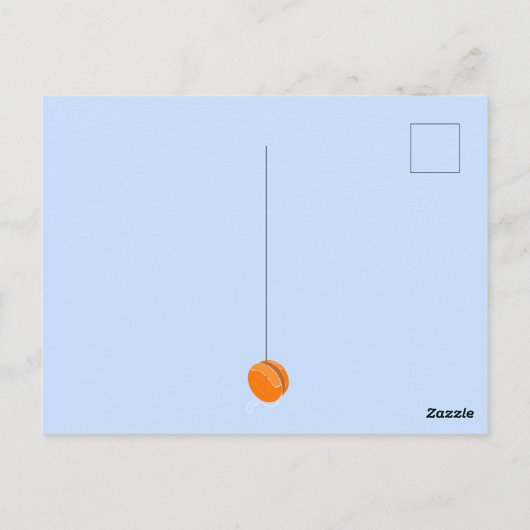 Yo What's Up Retro Yo-Yo Graphic Briefkaart (Achterkant)