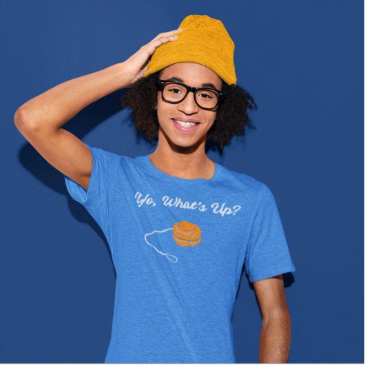 Yo What's Up Retro Yo-Yo Graphic Tri-Blend Shirt