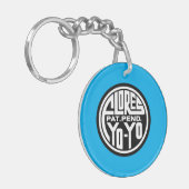 Yo-Yo Logo Kunst Sleutelhanger (Voorkant Links)