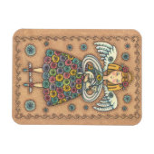 Yo Yo Quilt Angel MAGNET primitief Magneet (Horizontaal)