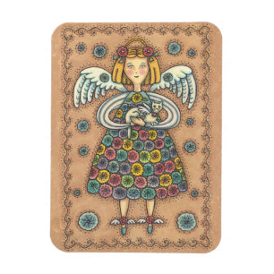 Yo Yo Quilt Angel MAGNET primitief Magneet
