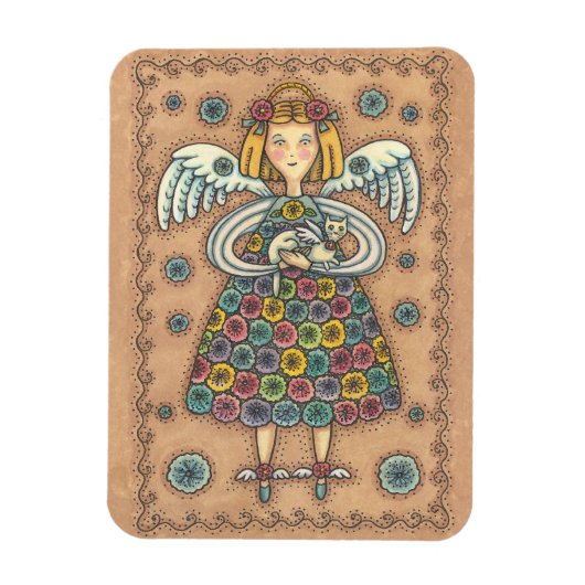 Yo Yo Quilt Angel MAGNET primitief Magneet (Verticaal)