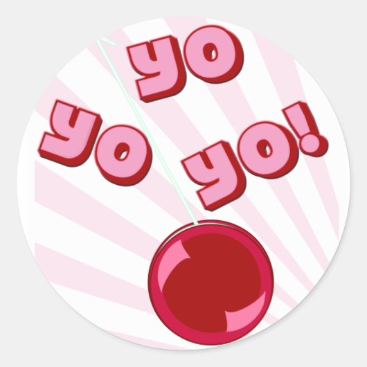 YO YO YO RONDE STICKER (Voorkant)
