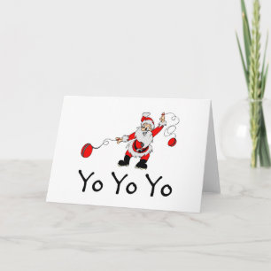Yo Yo Yo Yo Santa Claus Feestdagen Kaart