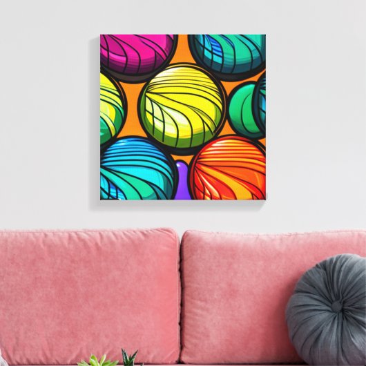 Yo-Yo Yowza Canvas Afdruk (Insitu (Woonkamer))