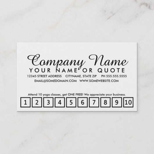 yoag blur loyaliteitsprogramma klantenkaartje (Voorkant)