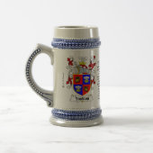 Yoakum Family Crest Stein Bierpul (Links)