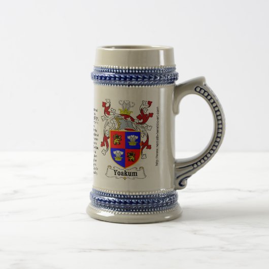 Yoakum Family Crest Stein Bierpul (Rechts)