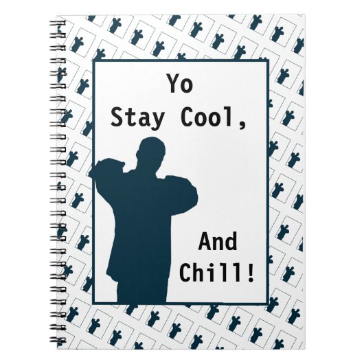 Yo'Boy Silhouette Blijf op de kool Notitieboek (Voorkant)