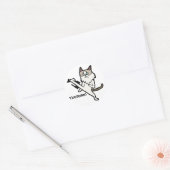 Yoctosec verlichting kat ronde sticker (Envelop)