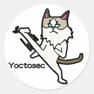 Yoctosec verlichting kat ronde sticker