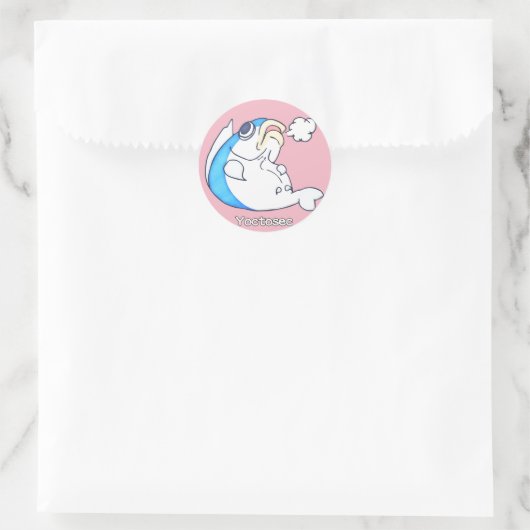 Yoctosec Verlichting Vis Ronde Sticker (Tas)