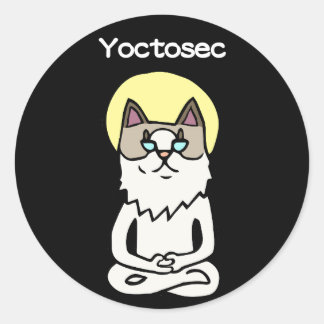 Yoctosec Verlichtingskat Ronde Sticker